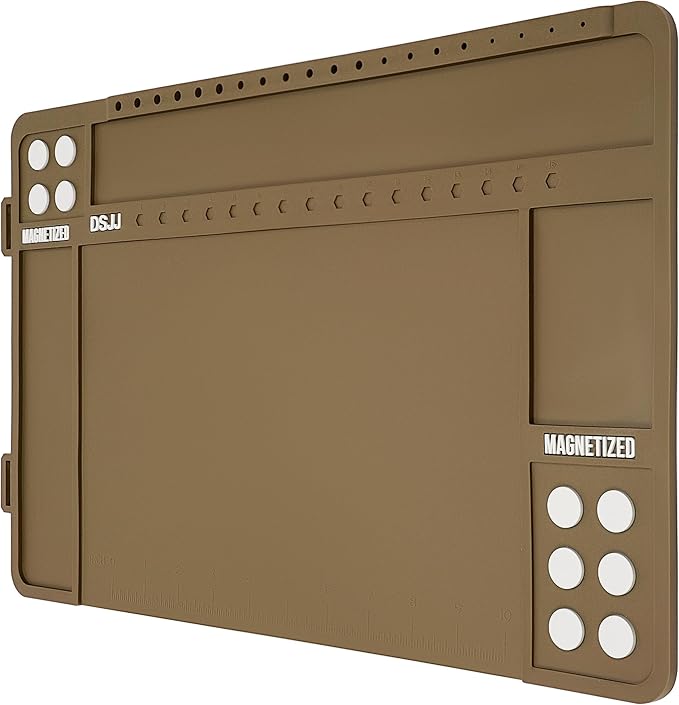 CKPART Gun Cleaning Mat, Premium Magnetic Pad With Organizer Parts Tray, Anti-Slip Rubberized Pistol Mat, Protective Workbench Mat for Gun Cleaning (16.5"x 10.43")