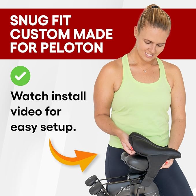 Padded Seat Cover for All Peloton Bikes and Cross Training Bike & Bike+ - Gel Seat Cushion, Ultimate Comfort for Men & Women, Accessories for Peloton Bikes
