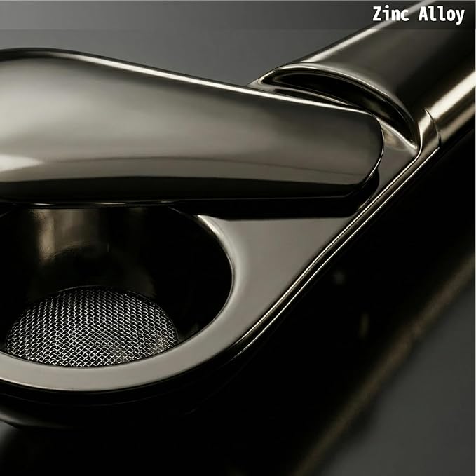 Modern Zinc Alloy Tobacco Pipe Set, Traditional Handheld Pipe Accessory with Protective Storage Case and Cleaning Kit, Elegant Desktop Gift Edition (1)