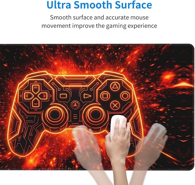 Gamer Gaming Large Mouse Pad & Desk Mat Game Joystick Extended Mousepad Non-Slip Rubber Base Laptop Computer Keyboard Pad for Gaming, Office & Home Decor, XXL - 29.5" X 15.8"