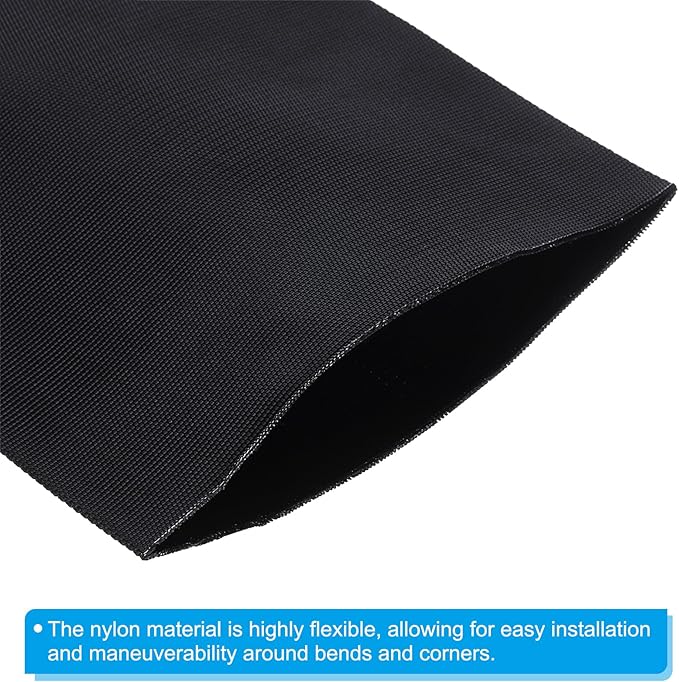 PATIKIL 4.9" Dia 3.3FT Nylon Protective Hose Sleeve, Cable Cover Sheath Protection for Welding Tig Torch Hydraulic Hose, Black