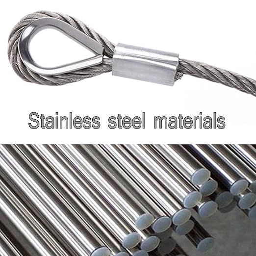 Pack of 50 Aluminum Crimping Loop Sleeve Cable Crimp for 1/4 inch Diameter Double Ferrule Wire Rope and Cable (6mm)