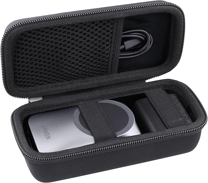 for Anker Prime 3-in-1 Wireless Charging Station Hard Travel Case(Black Case)