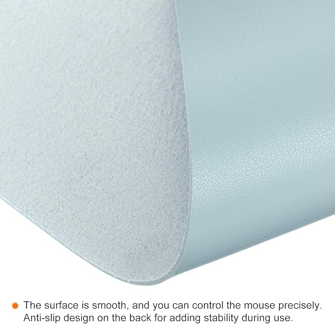 PATIKIL 24"x12" Desk Mat Protector, PVC Non-Slip Waterproof Mouse Pad Writing Mat for Office Home, Light Blue