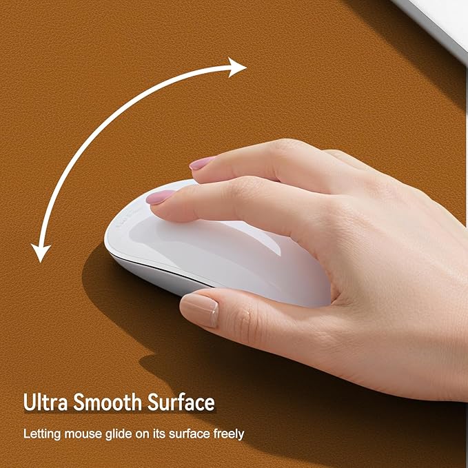 Dual Sided Leather Desk Mat - Waterproof Desk Pad - Ideal for Large Mouse Pad and Desk Mats on Top of Desks (Brown, 33"*13")