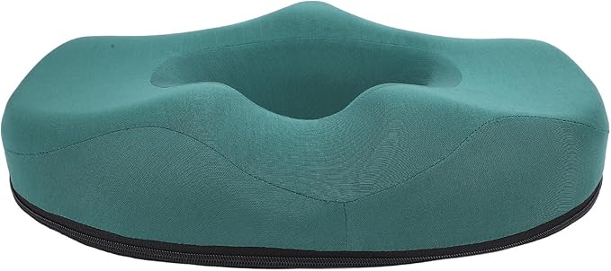 Donut Pillow, Breathable Latex Seat Cushion, Comfortable for Office, Home, Vehicles, Improve Sitting Posture with Pressure Reduce (Green)