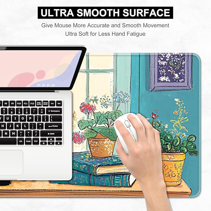 Desk Pad, 32" x 16" XXXL Extended Large Gaming Mouse Pad, Desktop Decor Desk Mat, Men Women Office Supplies and Accessories, Cute Anime Mouse Mat for Laptop & Keyboard, Elegant Cat