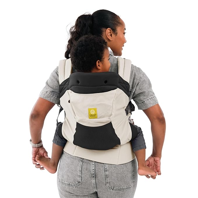 LÍLLÉbaby 3-in-1 Ergonomic CarryOn Airflow DLX Toddler Carrier with Lumbar Support & Breathable Mesh Lining (25-60 lbs), Multi-Position Carrying for Hiking & Travel (Moonbeam)