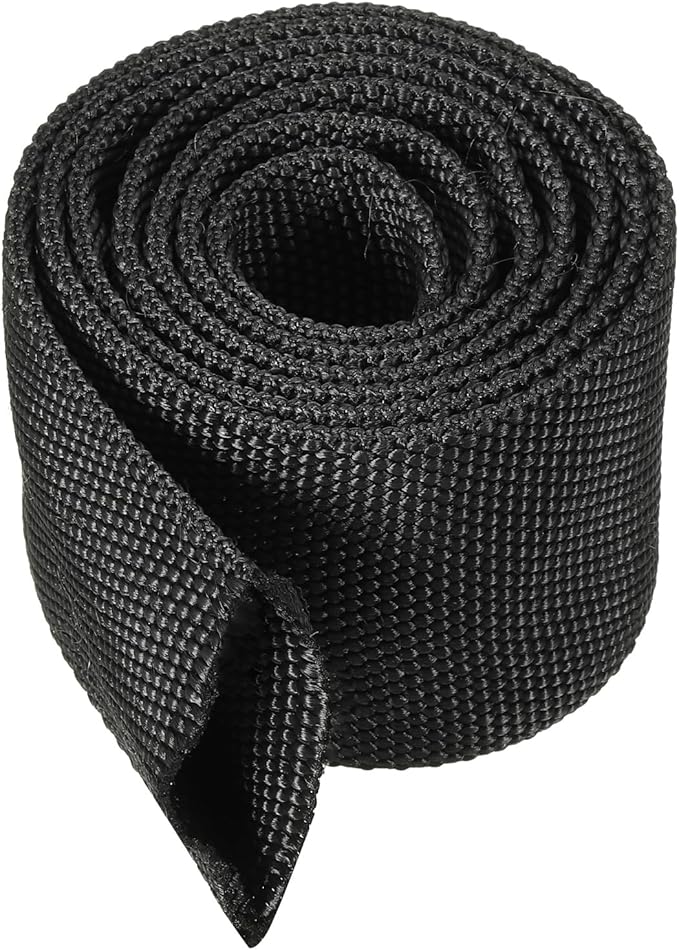 PATIKIL 1.2" Dia 3.3FT Nylon Protective Hose Sleeve, Cable Cover Sheath Protection for Welding Tig Torch Hydraulic Hose, Black