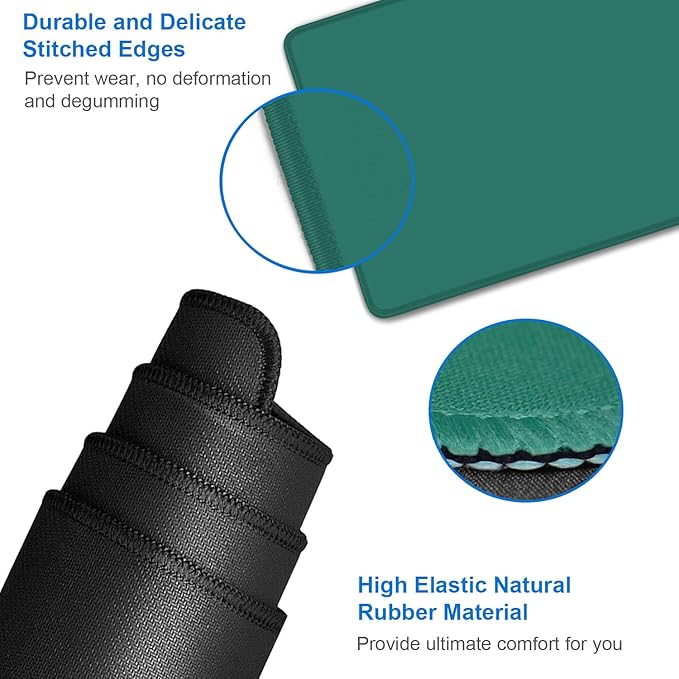 Mouse Pad Large, 31.5x15.7 inch Gaming Computer Keyboard Mouse Mat, Water Resist Non-Slip Mousepad Rubber Base Long XXL Mouse Pad for Work & Gaming, Office & Home, Green