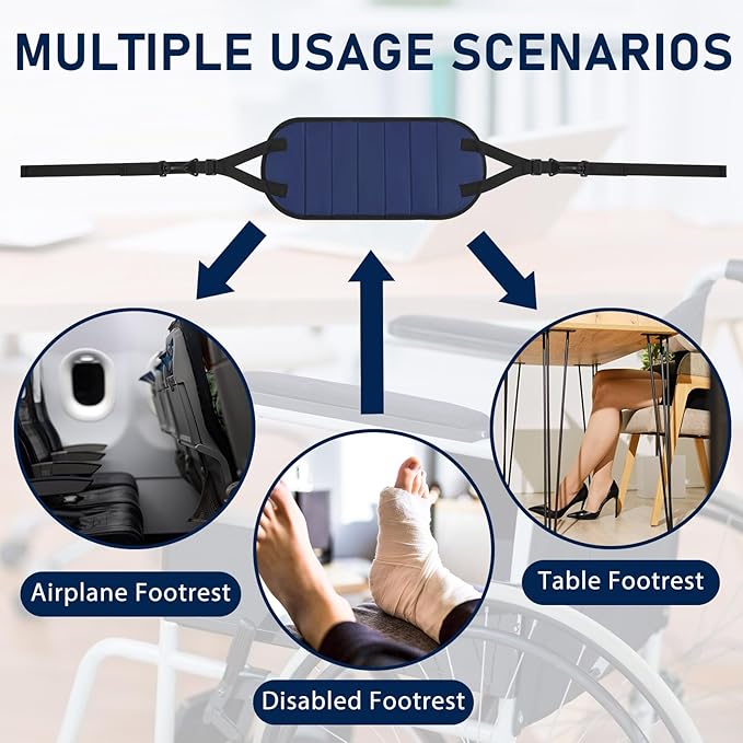 2 Pcs Wheelchair Leg Rest Footrest Hammock Adjustable Footrest Hanging Foot Sling Wheelchair Accessories for Foot Rest Replacement