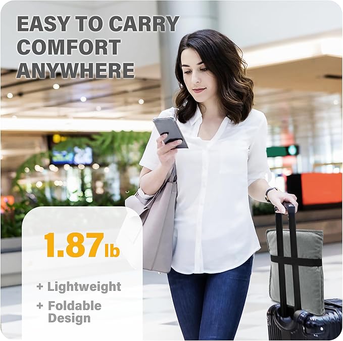 SPRING SEAON Large Gel Seat Cushion for Pressure Relief – Honeycomb Buffer Design with Extra Thick Filling, Anti-Slip Bottom, Perfect for Long Sitting, Travel, Airplane and Daily Comfort (Gray)