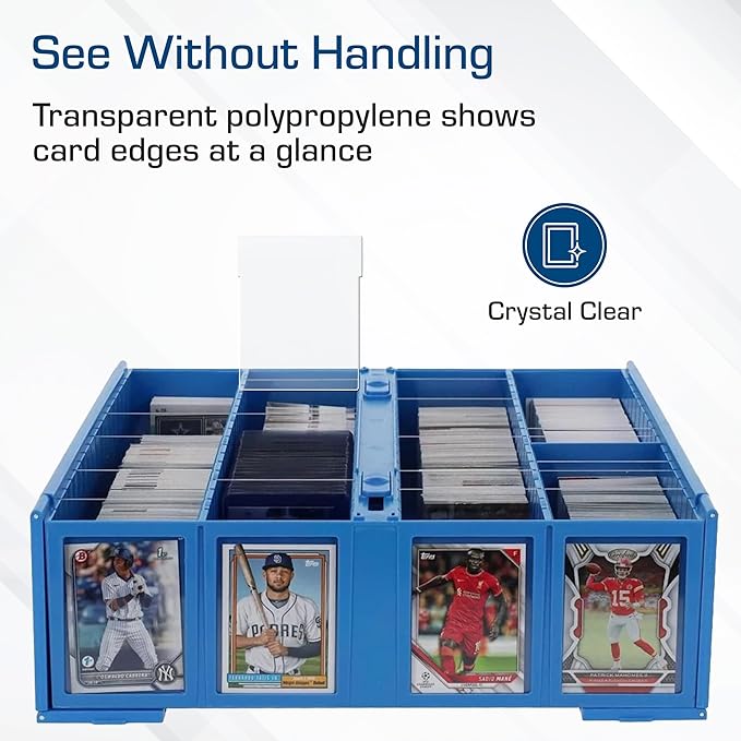 BCW Translucent Card Partitions - 12 Pack | Frosted Plastic Card Dividers for Card Bins & 6 Drawer Catalog | Trading Card Storage Organizer | Durable Card Box Dividers