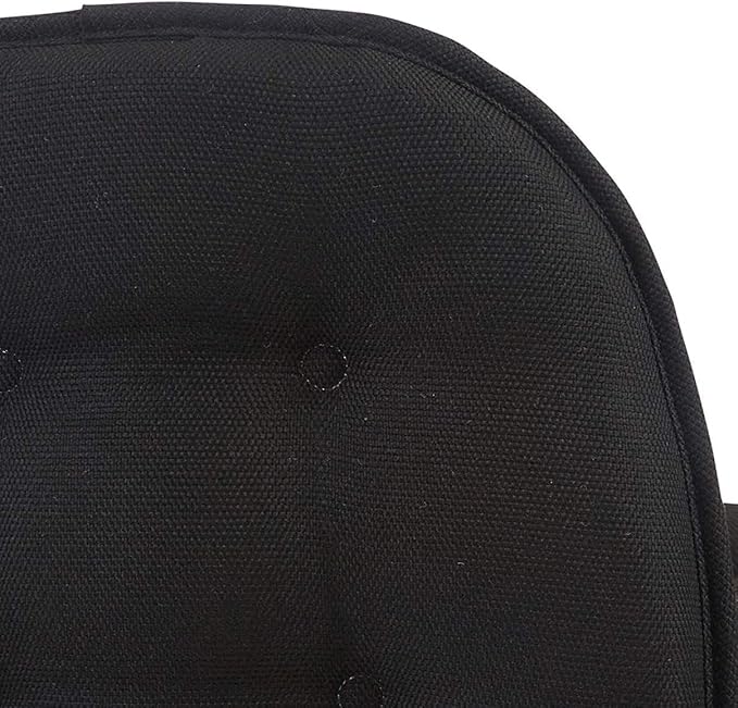 Klear Vu Omega Non-Slip Chair Cushions, Assembled in USA, U-Shaped Skid-Proof Seat Pads for Dining Room, Kitchen, Office, 15"x16" 6 Pack Solid Midnight Black 6 Count