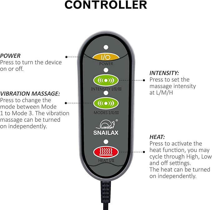 Snailax 3-in-1 Foot Warmer & Back Massager and Foot Massager with Heat, Foot Heater with Vibration Massage and 2 Settings Heat, Feet Warmers Massager for Foot,Leg,Back