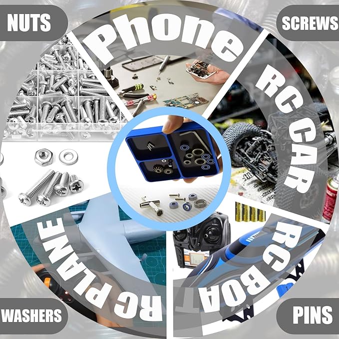 Magnetic Tool Tray Organizer, Small Tray for Electronic Repair Screws, Magnet Toolboxes Small Parts Holder for Organization, Storage Tool for Screw, Nuts and Bolts, Socket, Pin, RC Car Drone Phone