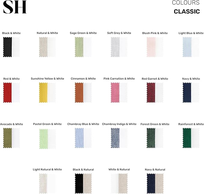 Solino Home Linen Cloth Napkins Set of 4-100% Pure Linen Black and White Dinner Napkins 20 x 20 Inch for Spring, Summer - Classic, Handcrafted and Machine Washable
