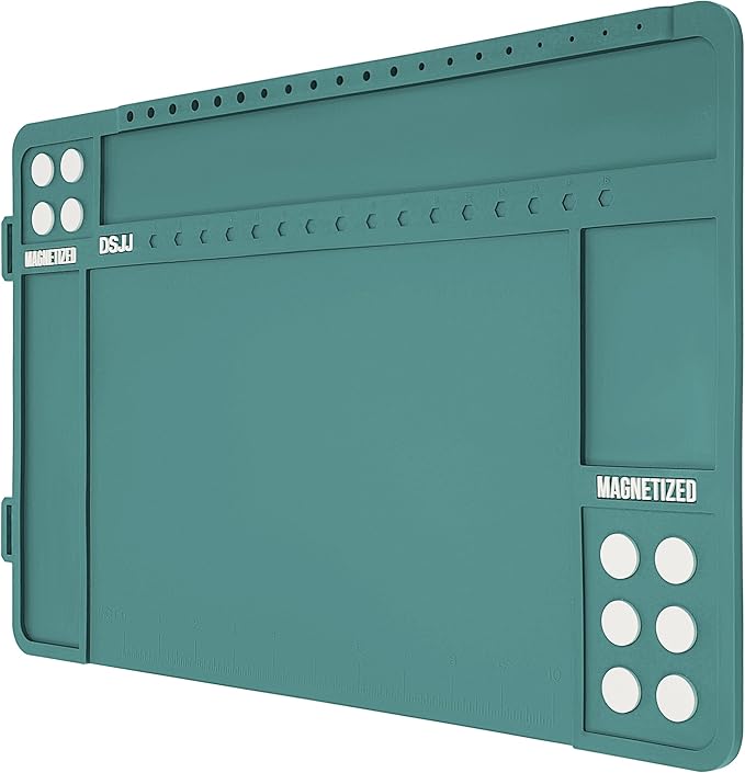 CKPART Gun Cleaning Mat, Premium Magnetic Pad With Organizer Parts Tray, Anti-Slip Rubberized Pistol Mat, Protective Workbench Mat for Gun Cleaning (16.5"x 10.43")