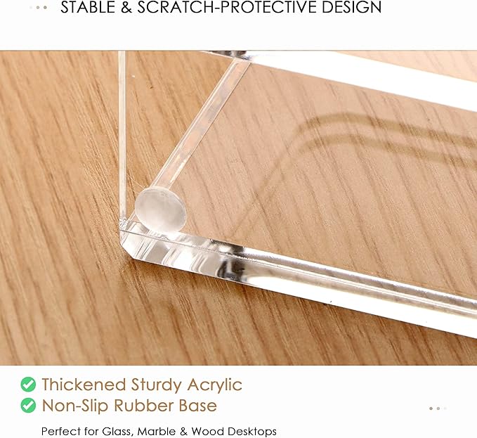 SANRUI Clear Acrylic Mail Sorter Organizer Countertop Letter Holder for Desk with 5 Slots, Vertical Paper Sorter and Envelope Holder for Desk Organization