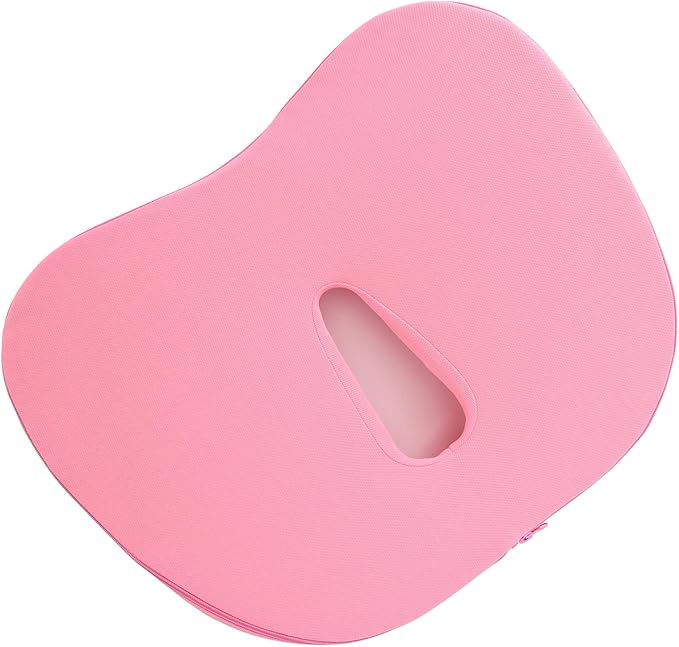 Memory Foam Seat Cushion Breathable Hollow Core Orthopedic Sitting Pillow Pad for Office Car Home (Pink)