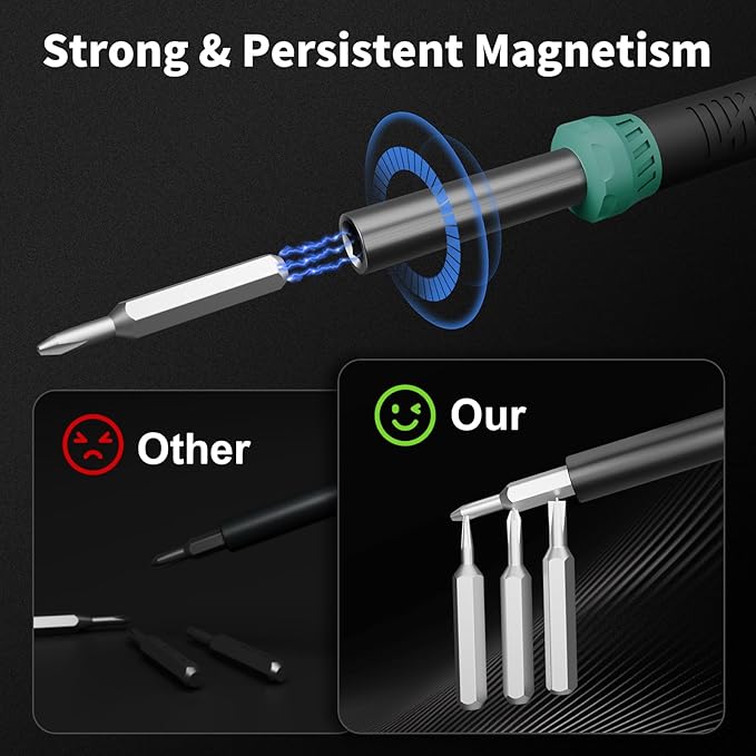 STREBITO 64PCS Mini Precision Screwdriver Set with Torx, Triwing, Pentalobe Star, Electronic Repair Tool Kit for Computer, PC, Laptop, Macbook, Phone, PS4 PS5, XBOX, Switch, Eyeglasses, Ring Doorbell