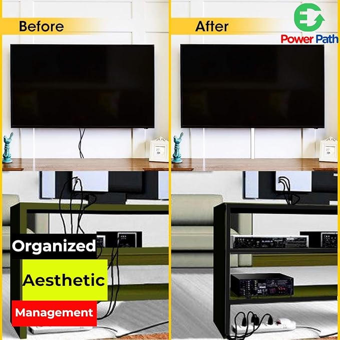 Cable Management Kit | 157" Cord Hider Kit | 10 Pcs x 15.7in Paintable Cable Raceway with Connectors | T & L Corners | Inside & Outside Elbows | Home Office Essentials | Wall Cable Concealer for TV