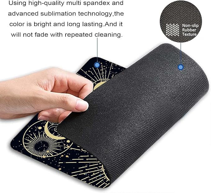 Mouse Pad, Moon Phases Mouse Pad, Mousepad Rectangle Customized Mouse Pads with Designs Non-Slip Rubber Smooth MousePads for Computer Laptop 9.5"x7.9"x0.12" Inch(240mm x 200mm x 3mm)