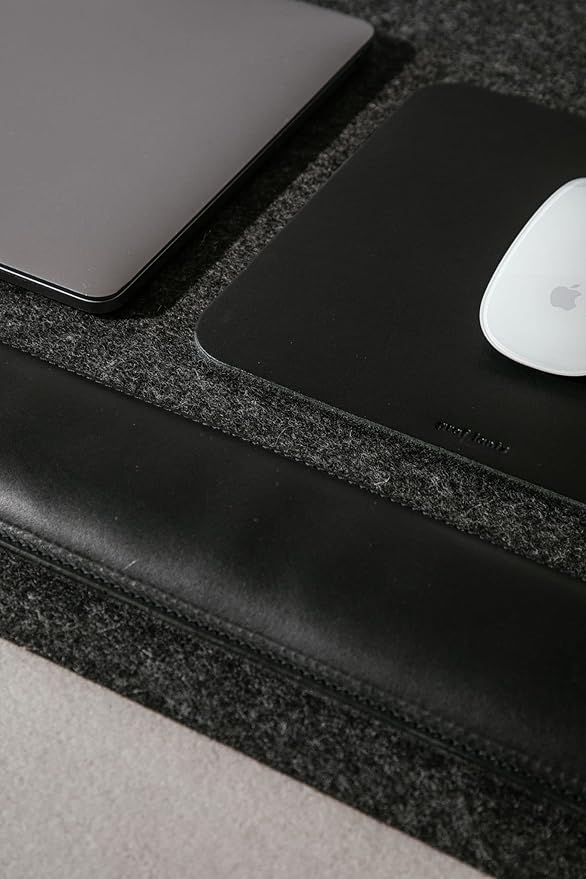 Graf Lantz Mosen Large Merino Wool Felt Desk Pad, Luxury Non-Slip Desk Mat, Blotter for Office and Home, 31W x 19H, Charcoal