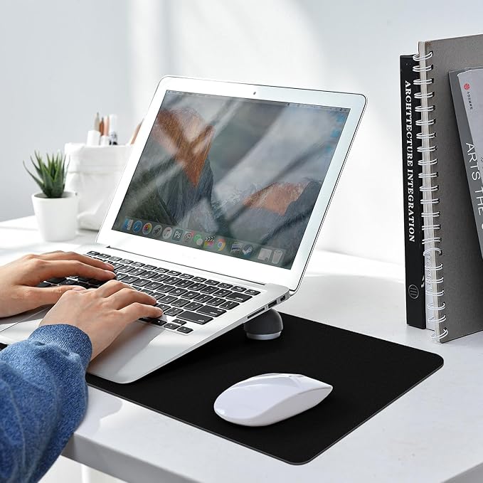 Leather Desk pad Protector, Office Mat, Large Mouse Mat, Non-Slip PU Leather Blotter, Laptop Desk Pad,Waterproof Laptop Computer Desk Keyboard Mat for Office/Work/Home/Decor (Black, 47in*18in)