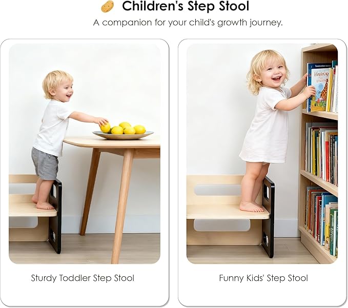 bpmfkid Montessori Weaning Table and Chair Set - Adjustable Design for Toddlers, Ideal for Mealtime, Learning, and Play, Black