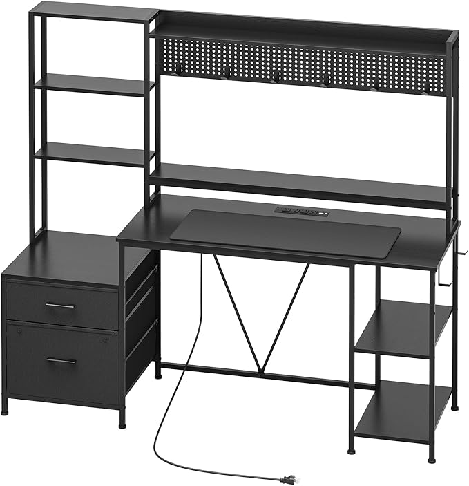 Gaming Desk with Hutch