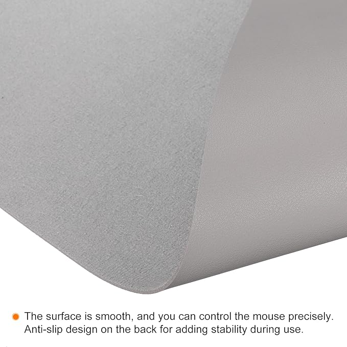 PATIKIL 24"x16" Desk Mat Protector, PVC Non-Slip Waterproof Mouse Pad Writing Mat for Office Home, Gray