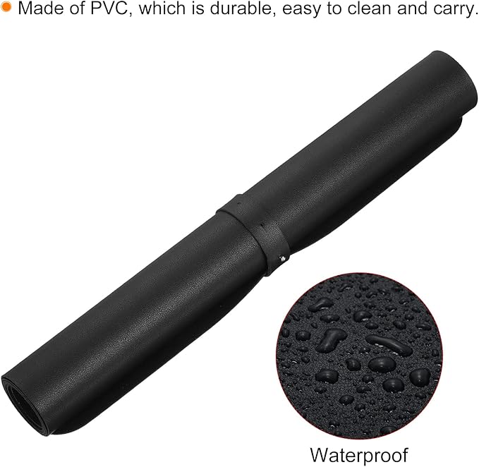 PATIKIL 35"x18" Desk Mat Protector, PVC Non-Slip Waterproof Mouse Pad Writing Mat for Office Home, Black