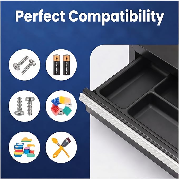 6 Pcs Tool Box Organizer Tray Divider Set for Kobalt Mini 2-Drawer ToolBox – Compatible with Both Old & New Version,Tool Desk Drawer Organization, Toolbox Accessories&Organizer.
