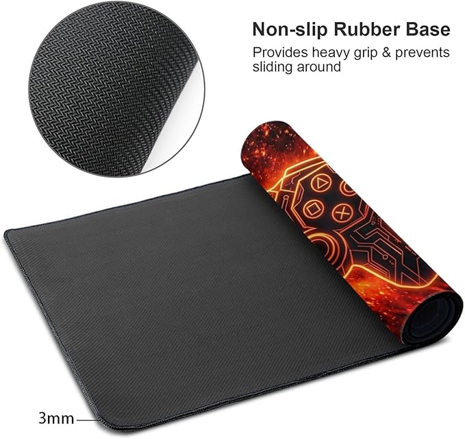 Gamer Gaming Large Mouse Pad & Desk Mat Game Joystick Extended Mousepad Non-Slip Rubber Base Laptop Computer Keyboard Pad for Gaming, Office & Home Decor, XXL - 29.5" X 15.8"