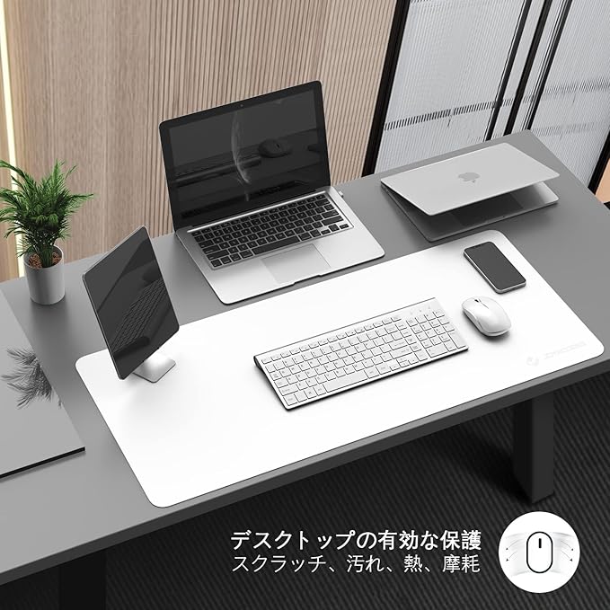 JOYACCESS Large Mouse Pad, J Double Sided Office Mouse Pad,Waterproof Leather Desk Pad Protector,Desk Writing Pad, Non-Slip Base Cmoputer Mouse Pad for Laptop(23.6 * 14.1)