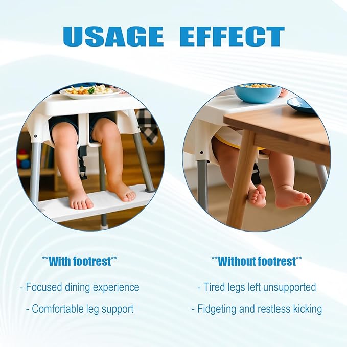 Adjustable Foot Rest for IKEA High Chair, Foot Rest for Baby Feet, High Chair Accessories Footrest Compatible with IKEA Antilop Highchair