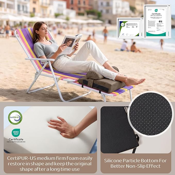 Recliner Foot Rest Cushion - Recilner Leg Rest Cushion with Removable Semi-Cylinder for Superior Support, Adjustable Recliner Foot Rest Extender, Recilner Leg Pillow with 2 Straps, Coffee