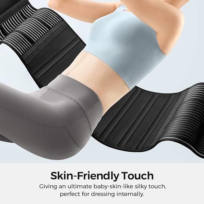 FREETOO Back Braces for Lower Back Pain Relief with 6 Stays, Breathable Back Support Belt for Men/Women for work , Anti-skid lumbar support belt with 16-hole Mesh for sciatica(S)