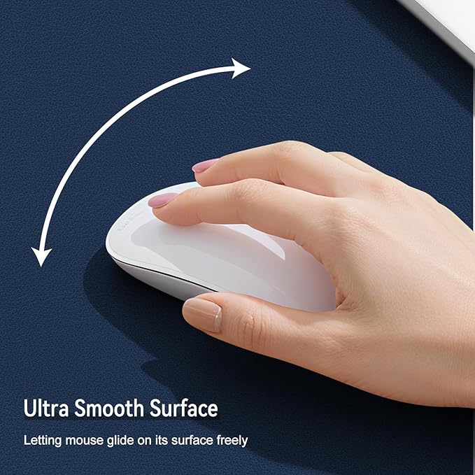 Leather Mouse Pad with Stitched Edge, Waterproof Gaming Mouse Mat for Computers, Laptop, Office & Home (Dark Blue, 33"*13")