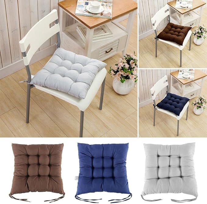 Indoor Chair Cushions Non-Slip Thicken Seat Cushion for Indoor Outdoor Dining Chair Office Chair Desk Chair(Sky Blue)