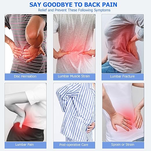 TESETON Back Brace for Lower Back Pain Men Women,Lumbar Support Belt with 3-Layer Adjustable Straps,Breathable Mesh for Herniated Disc,Sciatica,Scoliosis WT05-M