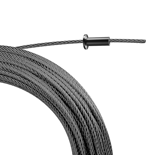 BLIKA 40 Pack Black Stainless Steel Protector Sleeves for 1/8" 5/32" or 3/16" Deck Cable Railing, for Wood/Composite Posts, T316 Marine Grade, Black Cable Railing Protector Sleeves