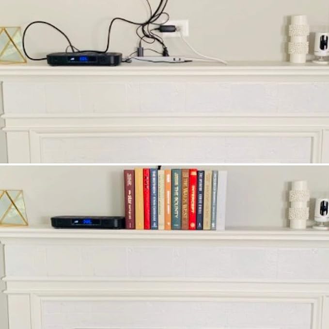 CovoBox— Original Hidden Storage Secret Book Box Electronics Hider | Hide Router, Cable, Modem, Cords, Plugs, Outlets, Money, Docs, Jewelry | Made with Real Used Hardcover Books [Tops OFF]