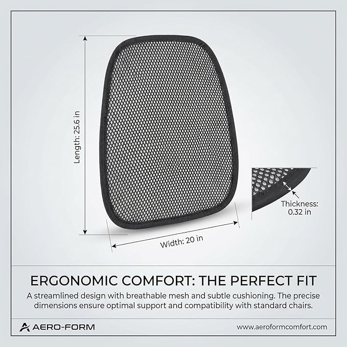 Summer Cool 3D Air Mesh Breathable Vented Car Seat Cushion Pad,Universal Auto Back Cooling Ventilated Seat Cover for Car SUV Truck Van Pickup for Driving Seat(Black, 1 Pack Back Cushion)