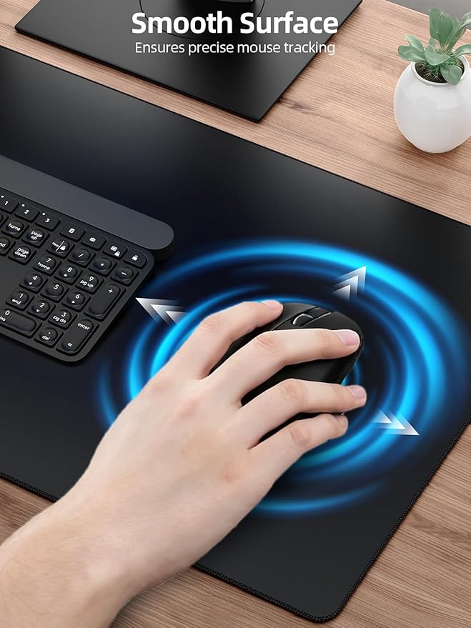 4-in-1 Mouse Pad with Magnetic Wireless Charging & Phone Stand, 31.5"x15.8" Large, Waterproof Smooth Surface, Non-Slip Base, with Adapter