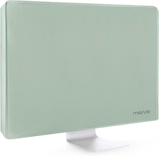 MOSISO Monitor Dust Cover 22, 23, 24, 25 inch Anti-Static Dustproof LCD/LED/HD Panel Case Computer Screen Protective Sleeve Compatible with iMac 24 inch, 22-25 inch PC, Desktop and TV, Antique Green