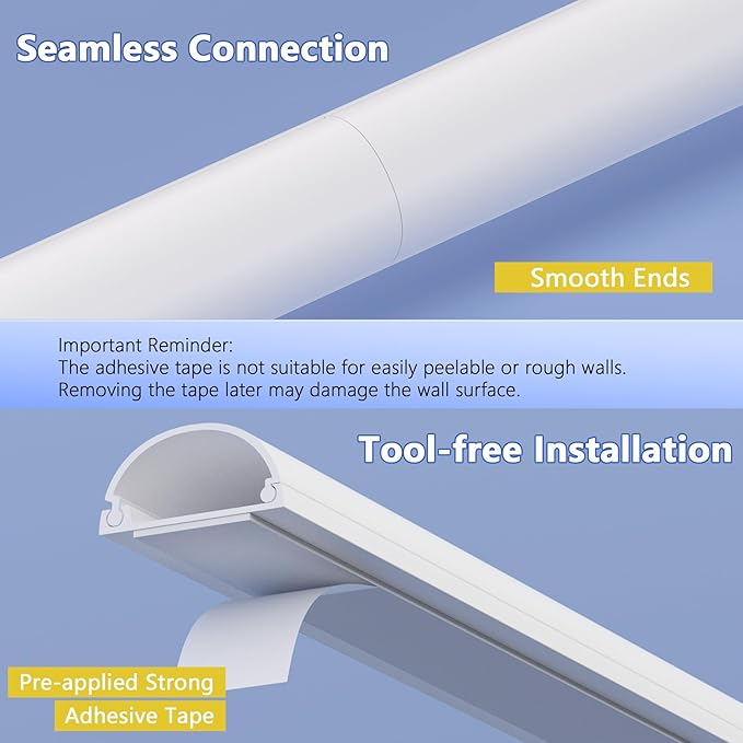 ZhiYo 68in D Cord Hider for Wall Mount TV, Self-Adhesive Cable Hider Kit, PVC Cord Covers for Wires on Wall, White Cable Raceway, Paintable Wire Hiders, 4 x 17 (L) - 1.2" (W) x 0.55" (H)