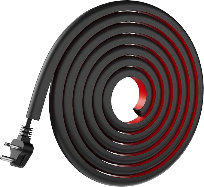 Cord Hider for Wall Mounted TV, 196" One Cable Cover with Side Open, Flexible Silicone Wire Raceway Management,Self-Adhesive Cord Organizer,Wire Concealer Channel, Black