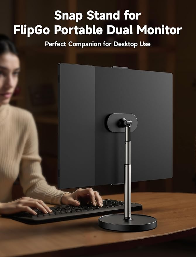 JSAUX Upgrade Magnetic Stand for FlipGo 13.5" & 15.6" & 16" Series Laptop Screen Extender, Dual Portable Monitor